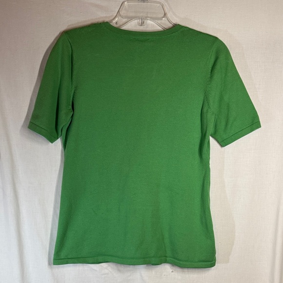Ann Taylor Vibrant Green Short Sleeve Top (Medium, Petite) - Picture 6 of 8